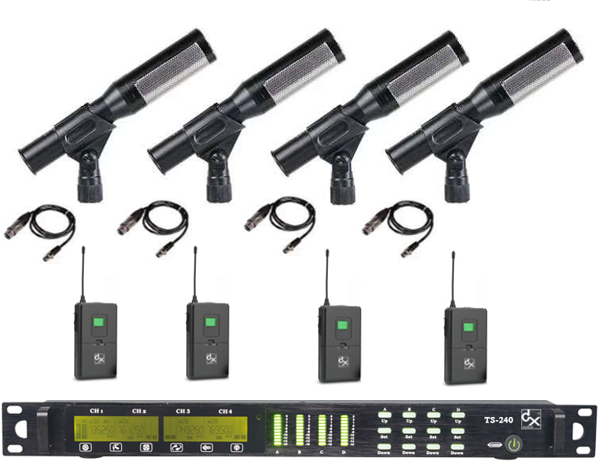 專業(yè)無(wú)線演出麥克風(fēng)（一拖四）